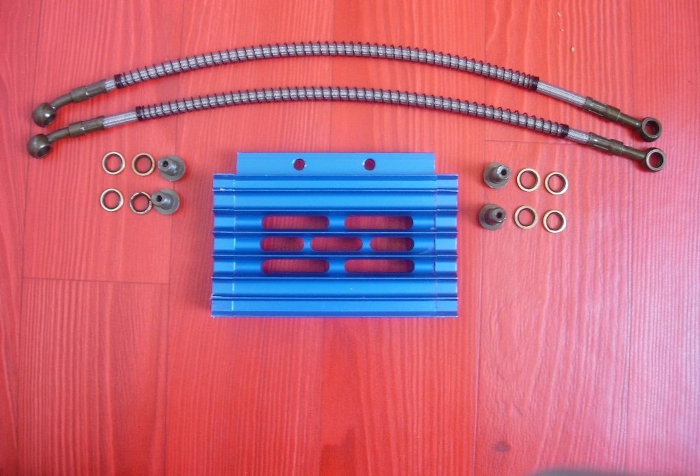 Radiateur aluminium bleu anodisé CNC Dirt Bike 